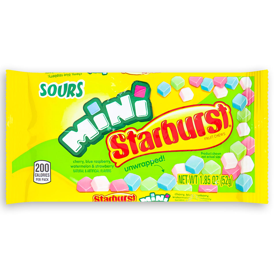 Starburst Mini Sours Candy 52g Front