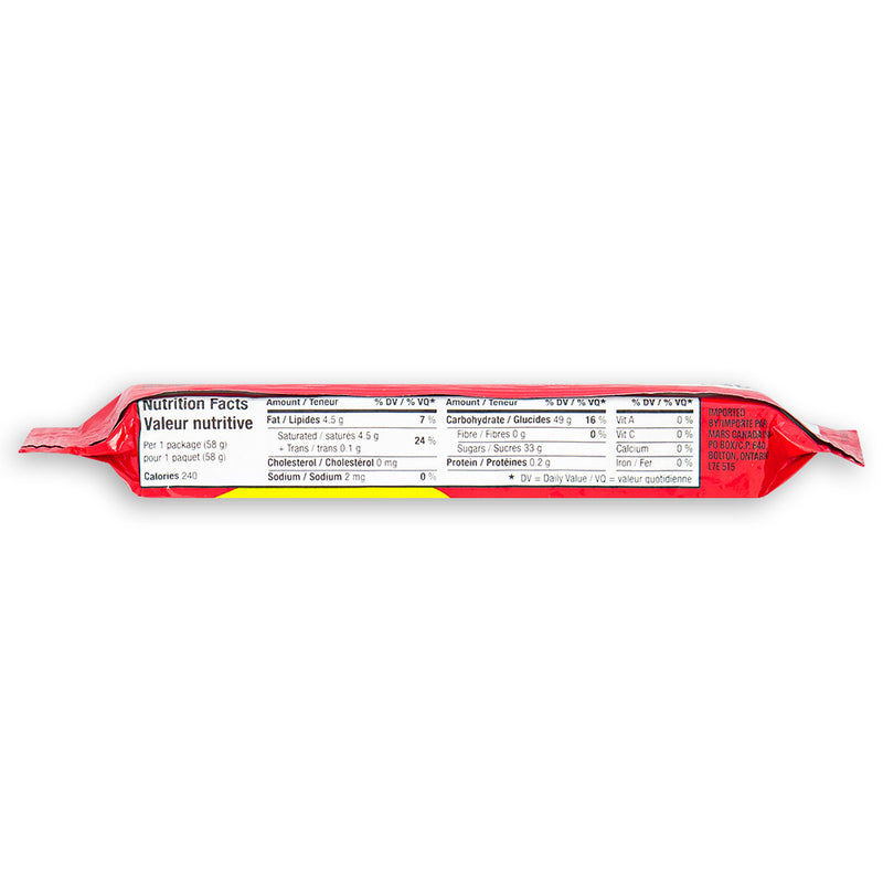 Starburst Original Fruit Chews Candy 2.07oz Back Ingredients