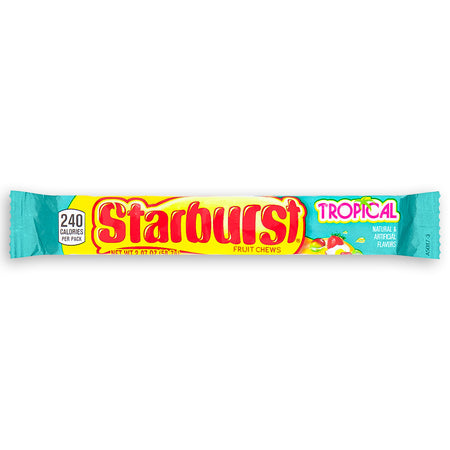 Starburst Tropical Fruit Chews Candy 2.07oz Front