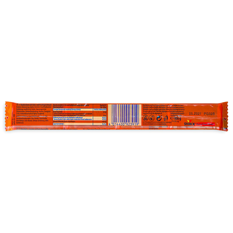Mamba Cola Fruit Chews 106g Back ingredients