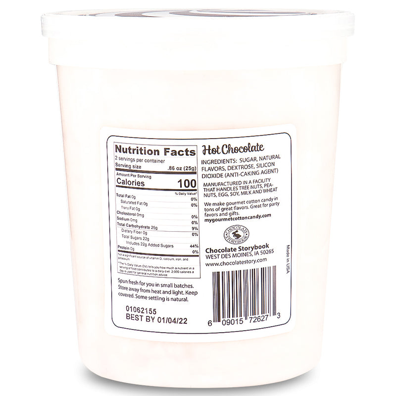 Cotton Candy Hot Chocolate 1.75oz Back Ingredients