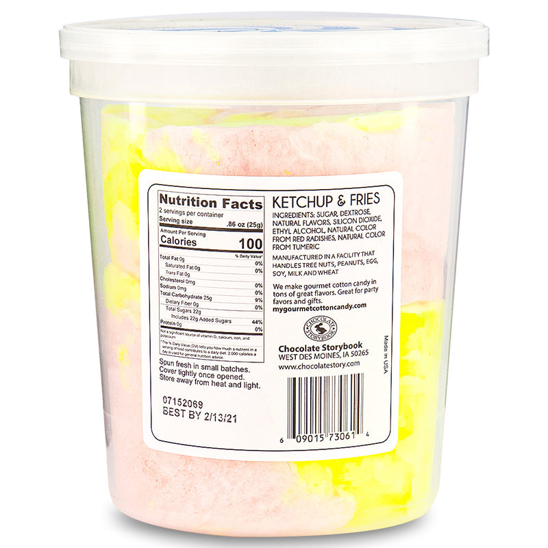 Cotton Candy Ketchup & Fries 1.75oz Back Ingredients