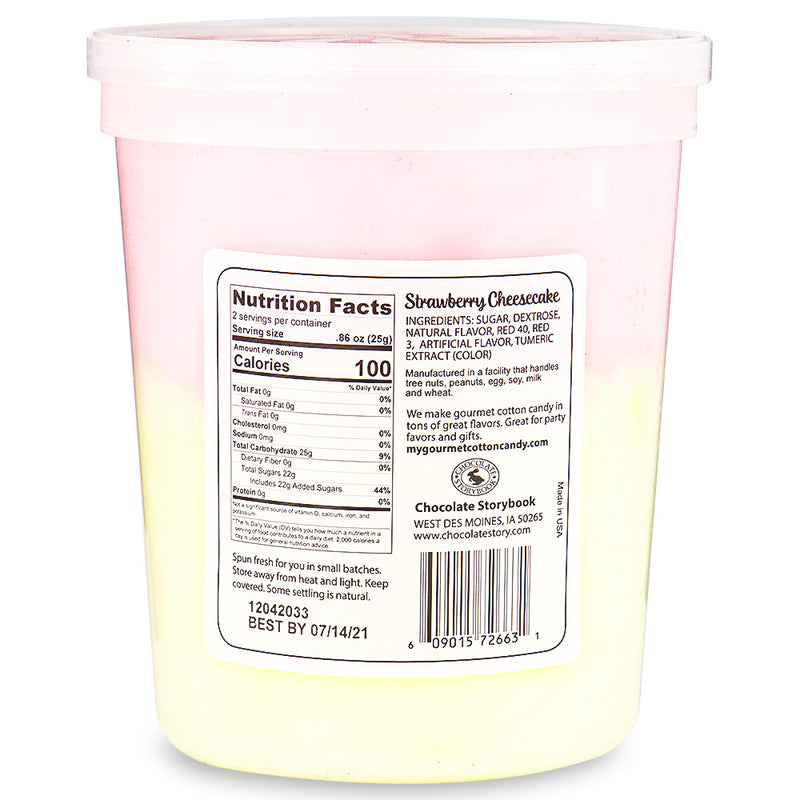 Cotton Candy Strawberry Cheesecake 1.75oz Back Ingredients