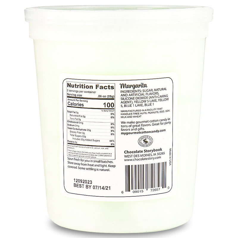 Cotton Candy Margarita  1.75oz Back Ingredients