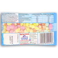 Swizzels Rainbow Drops 10 g Back Ingredients