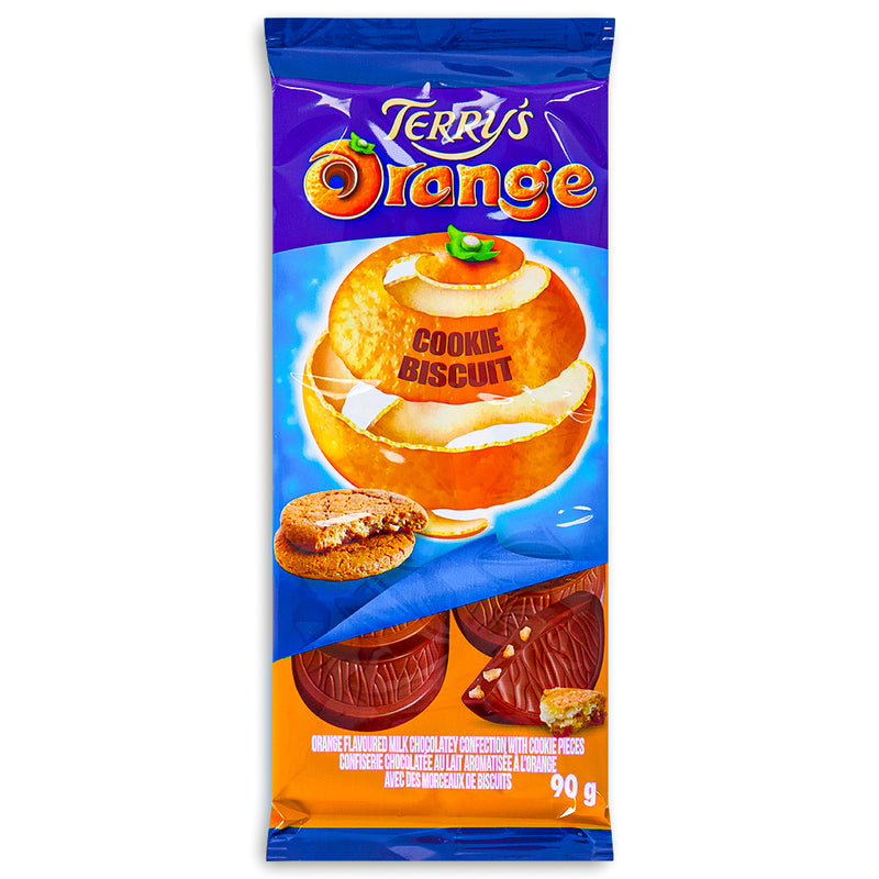 Terry's Chocolate Orange Cookie Biscuit UK Bar 90g Front