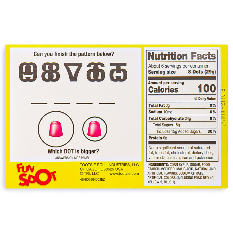 Dots Candy Theatre Pack 6.5oz - Gumdrop Candy - Movie Theater Candy Back