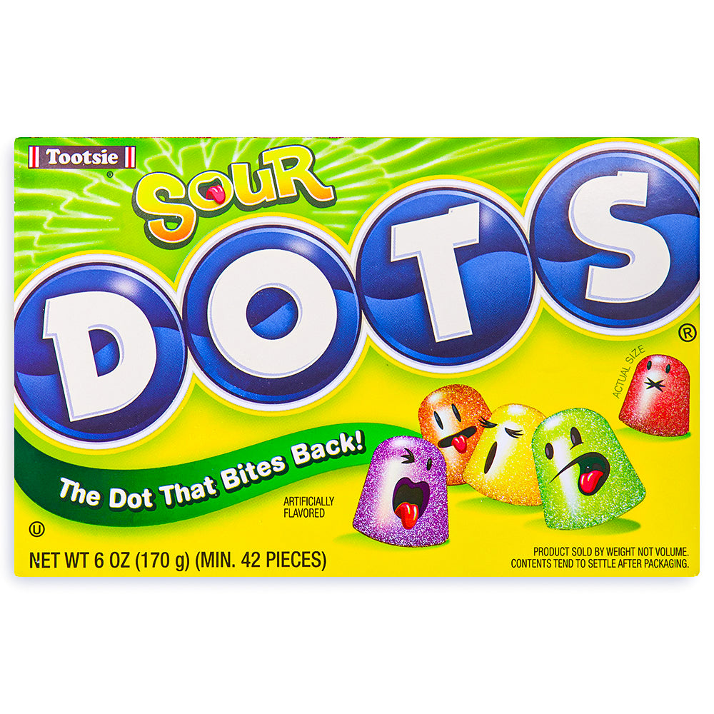 Dots Sour Gumdrops Candy Theatre Packs Front