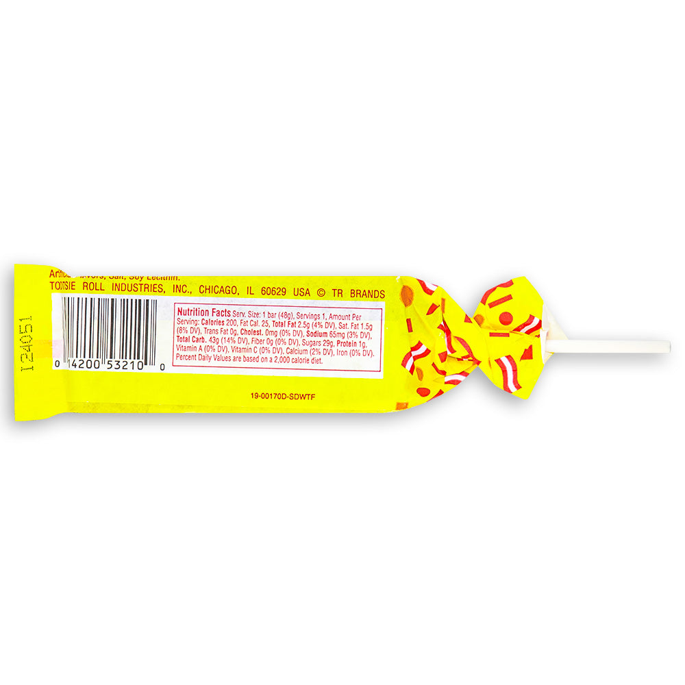 Sugar Daddy Candy - Caramel Pops -Lollipops -1.7 oz 1.7 oz Back Ingredients