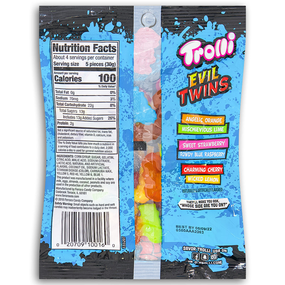 Trolli Evil Twins 4.25oz Back Ingredients