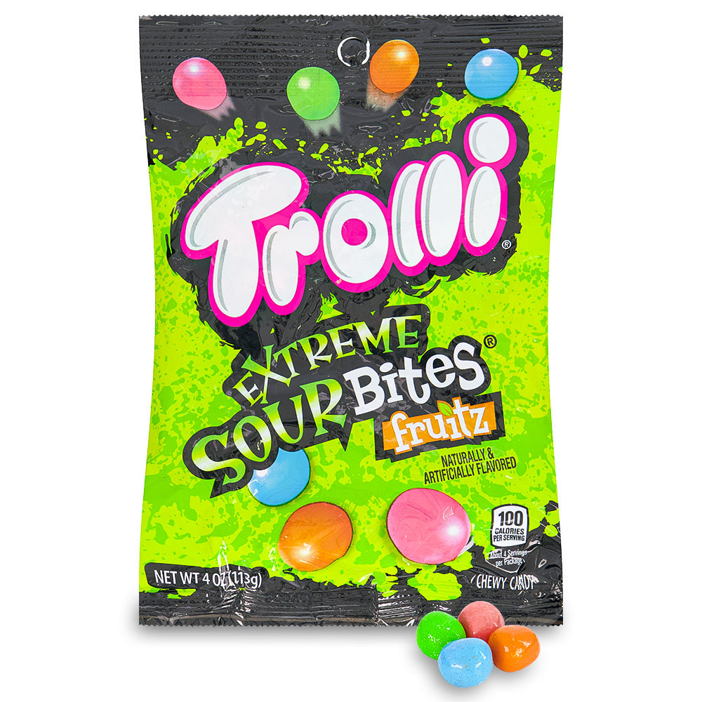 Trolli Extreme Sour Bites Fruitz candy 4oz