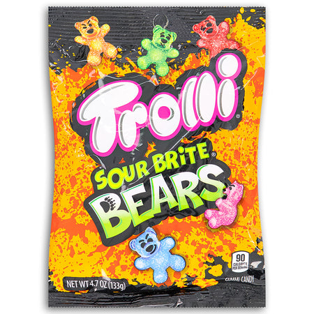 Trolli Sour Brite Bears Gummy Candy 133g Front