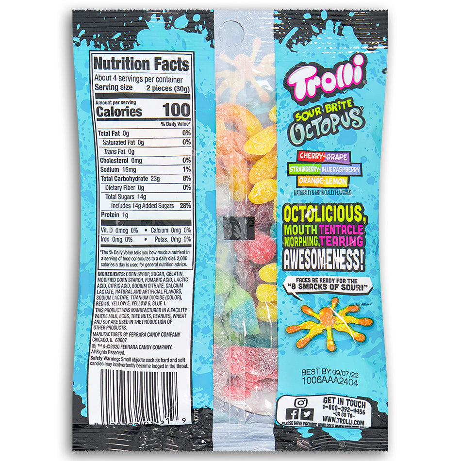 Trolli Sour Brite Octopus Gummy Candy Sour Candy Candy Funhouse CA
