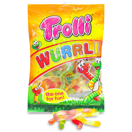 trolli german wurrli gummy worms 200g 