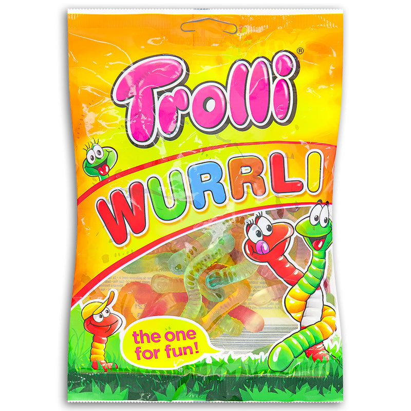 trolli german wurrli gummy worms 200g  front