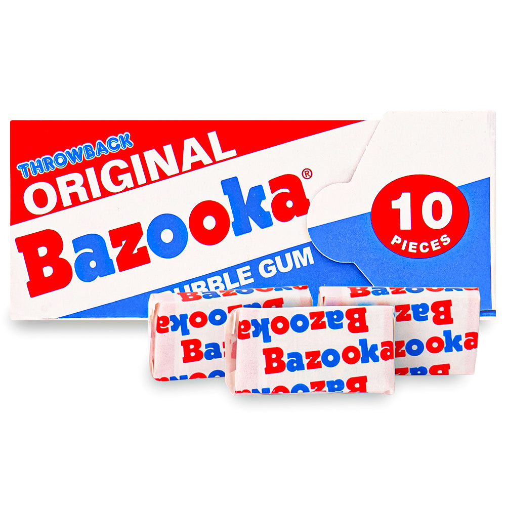 Bazooka Throwback Original Bubble Gum 10 Pieces