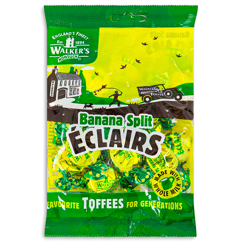 Walker's Banana Split Eclairs Toffees UK 150 g front