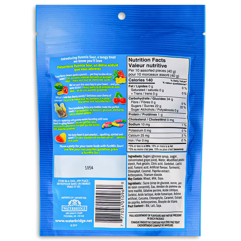 Waterbridge Funmix Sour 200g Back British Candy