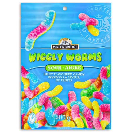 Waterbridge Wiggly Worms Sour 200g Front