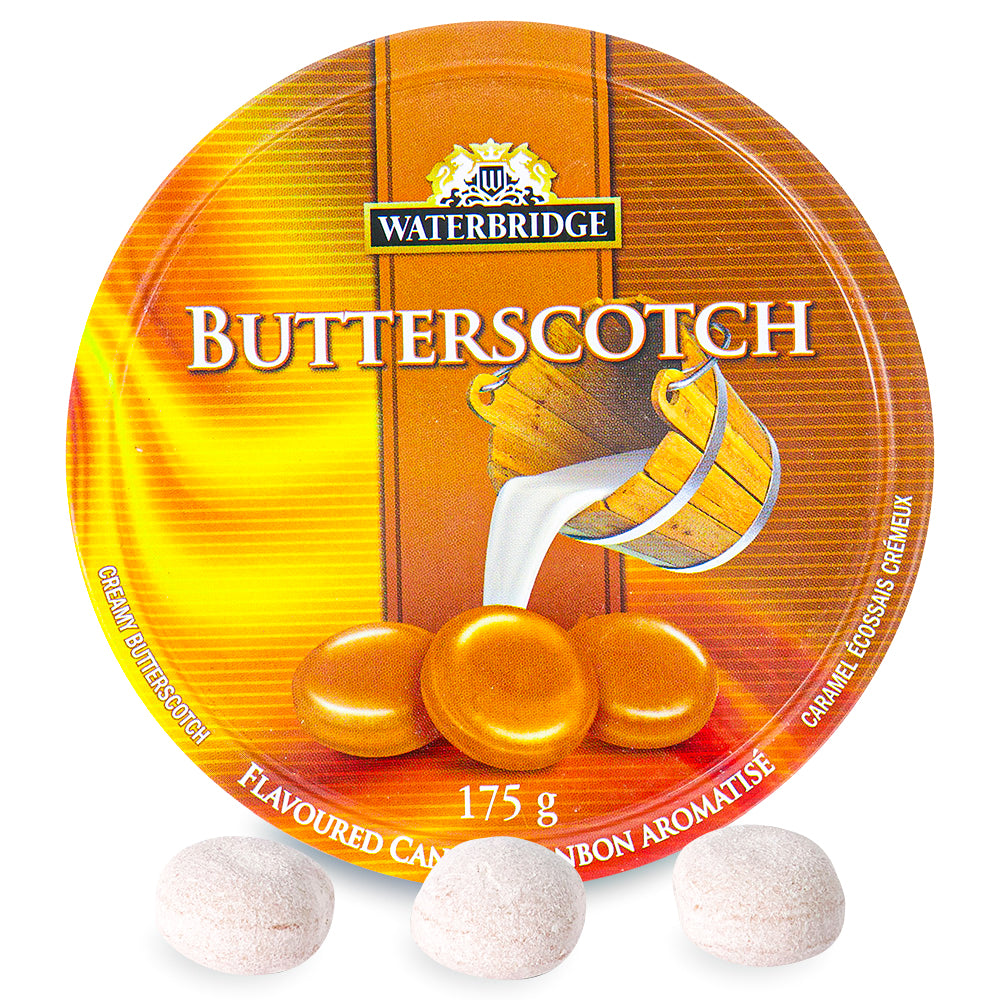 Waterbridge Travel Tin Butterscotch Candy Premier Brands 175g