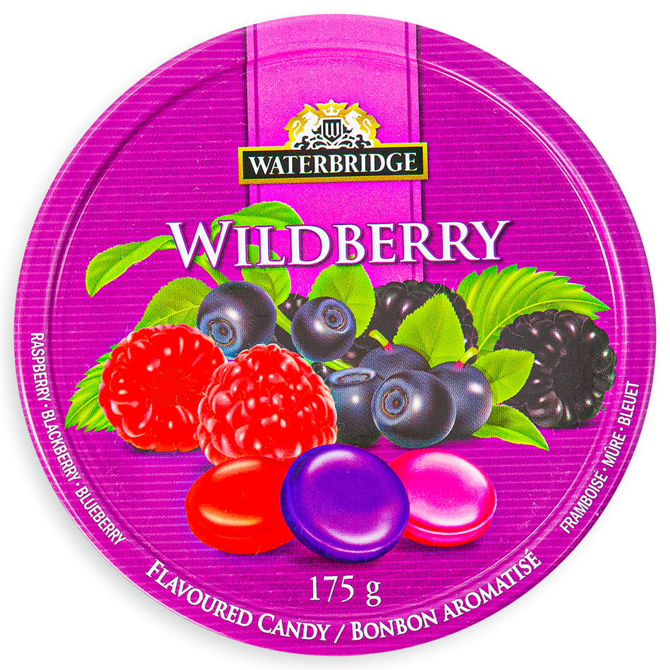 Waterbridge Travel Tin Wildberry Candy 175 g Front