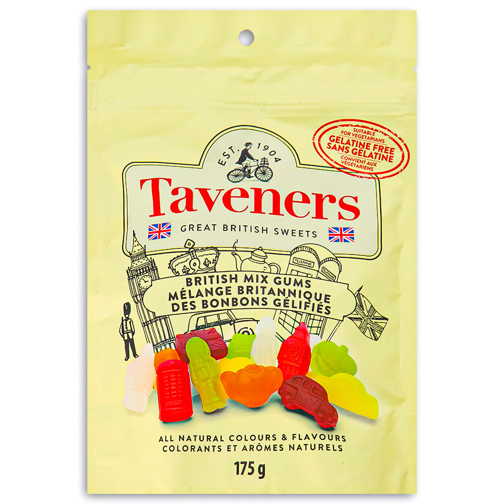 Taveners British Mix Gums 175g Front