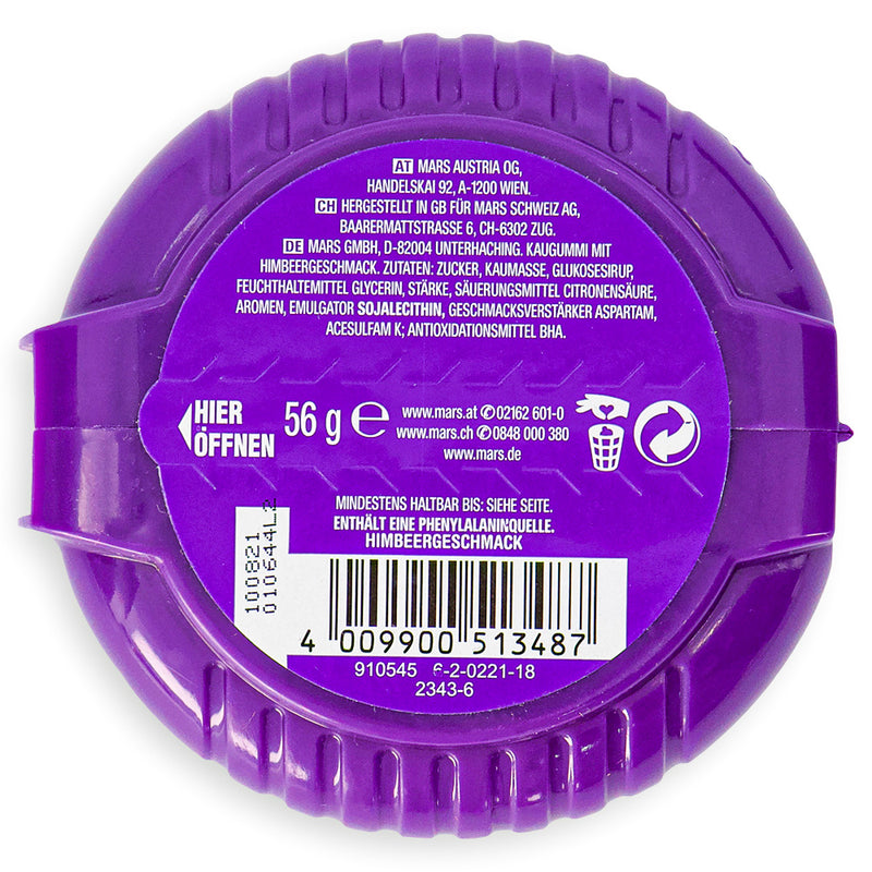 Hubba Bubba Himbeer Mega Lang (Raspberry) 56g Back Ingredients