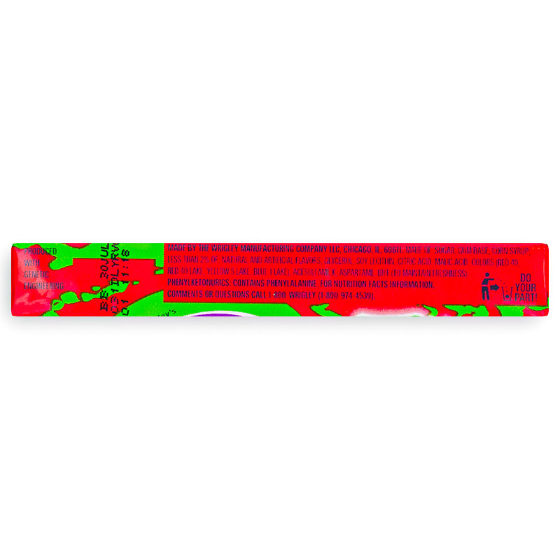 Hubba Bubba Max Strawberry Watermelon Bubble Gum Back Ingredients