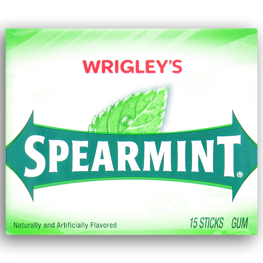 Wrigley's Spearmint Gum 15 sticks Front