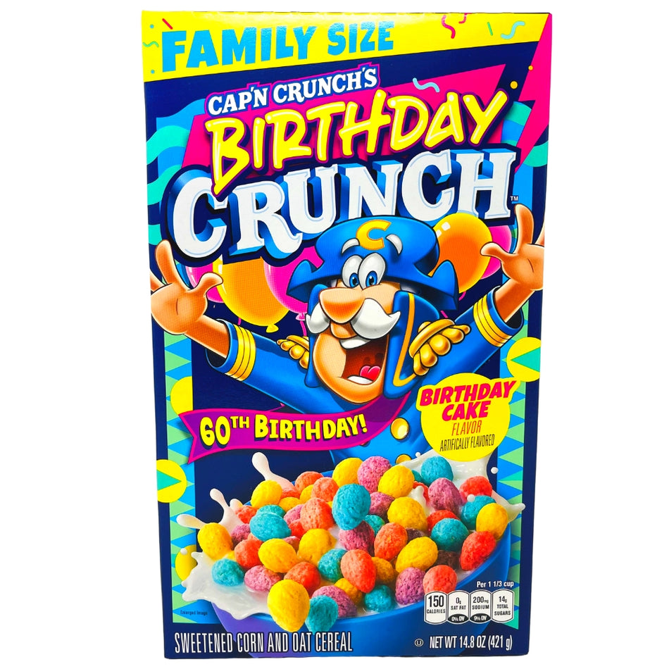 Cap'n Crunch's Birthday Crunch Family Size Cereal - 421g - American Cereal