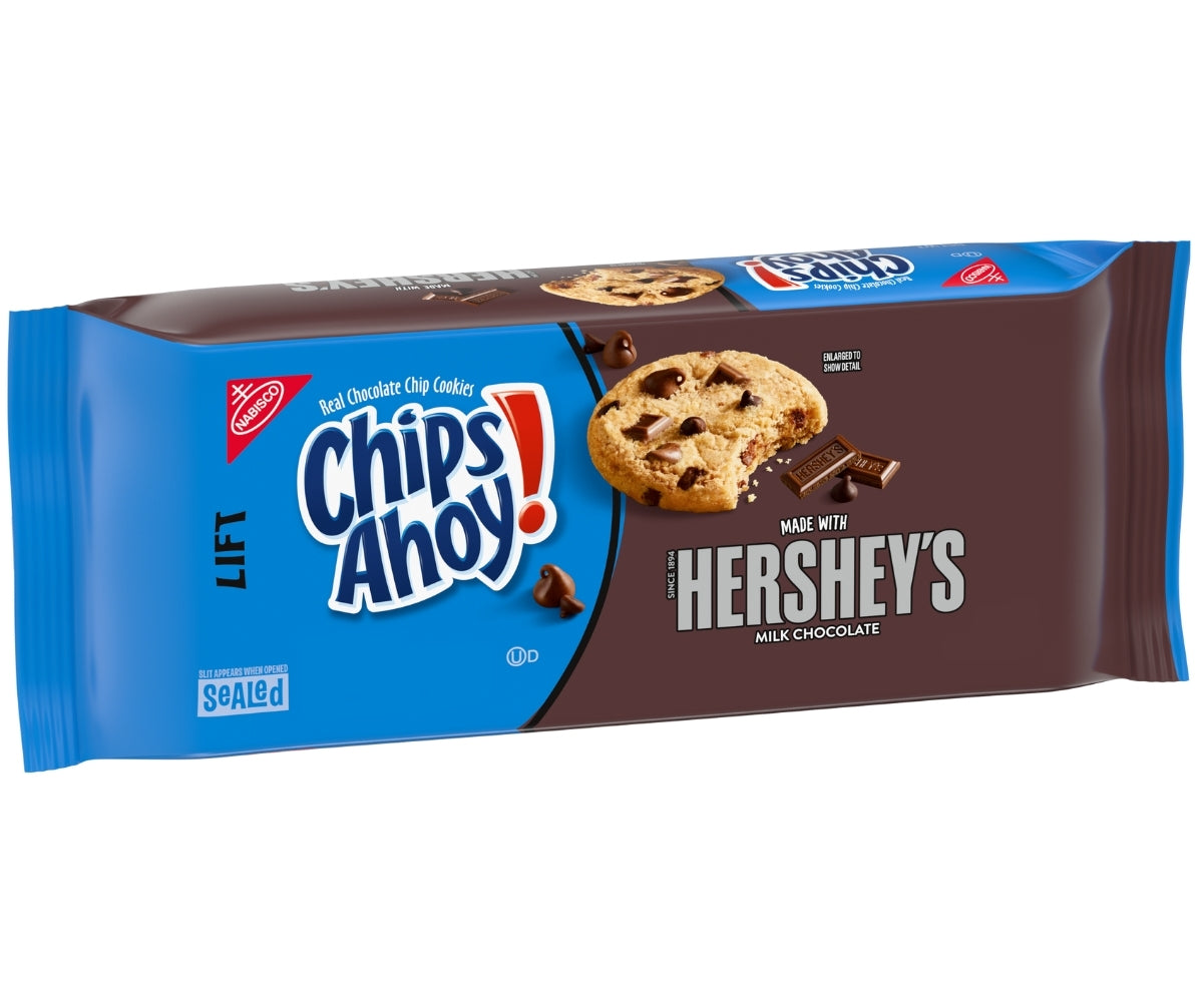 Hershey's milk chocolate chunks Chips Ahoy! chocolate chip cookies special edition favour Mondelez cookie pack