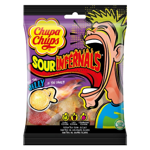 Chupa Chups Sour Infernals Jelly British Candy 150g