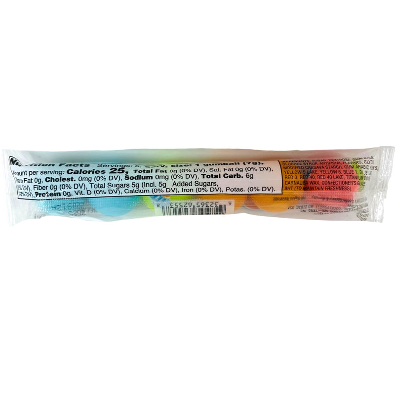 Dippin' Dots Filled Gumballs 6 Piece Tube - 1.41oz - Back