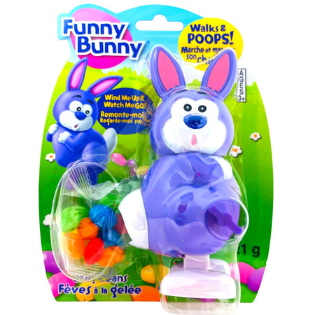 Funny Bunny Wind-Up  with Jelly Beans - Easter Candy