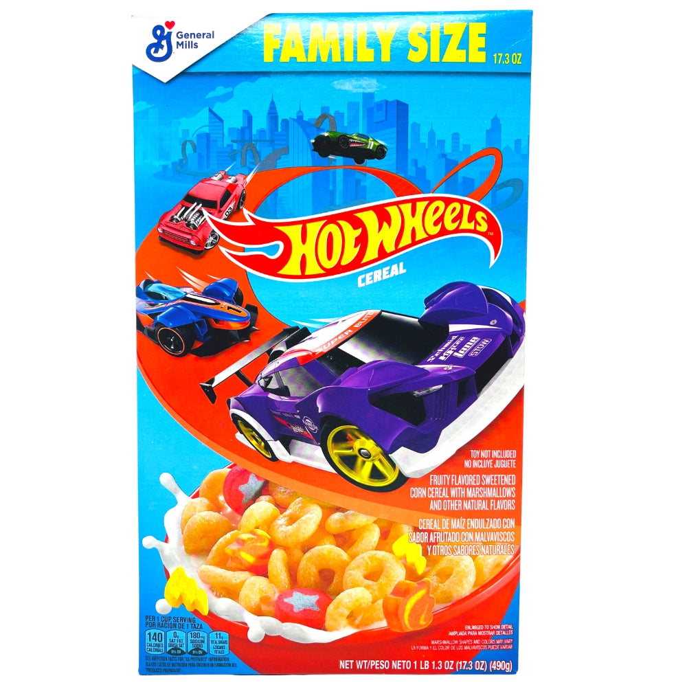 General Mills Hot Wheels Family Size Cereal - 490g - American Cereal