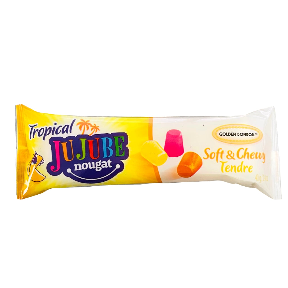Golden Bonbon Tropical Jujube Nougat Bar Candy Funhouse Candy