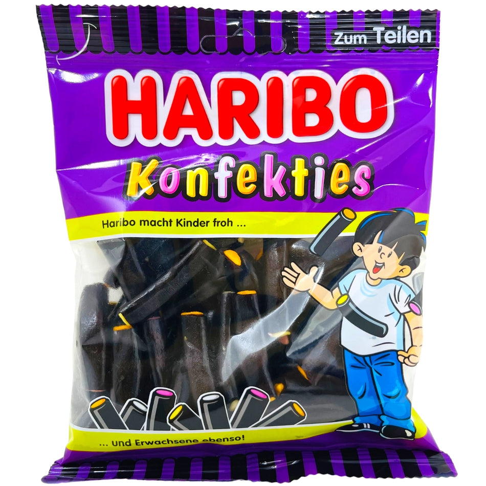 Haribo Konfekties Filled Black Licorice - 160g - Haribo - Haribo Candy - Licorice - Licorice Candy - Haribo Licorice - Black Licorice