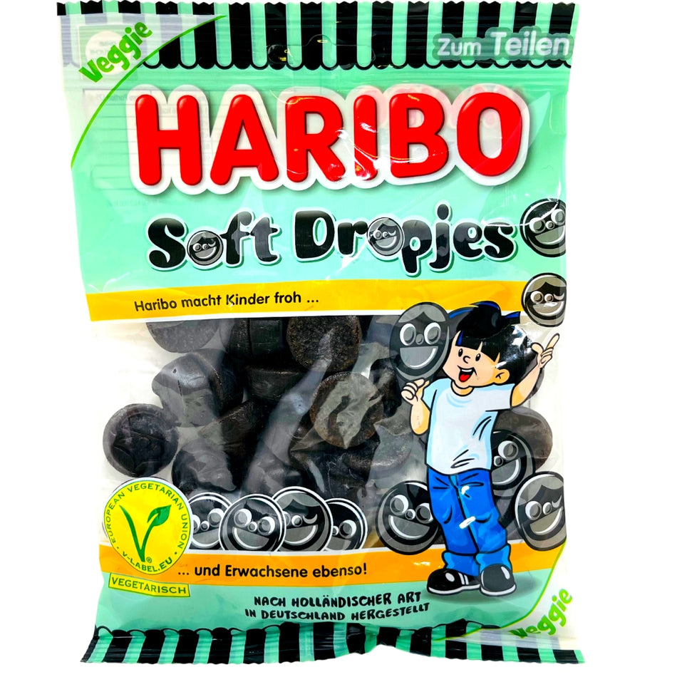 Haribo Soft Dropjes Black Licorice Jelly Drops - 175g - Haribo - Haribo Candy - Licorice - Licorice Candy - Jelly Candy - Jelly Drops - Haribo Licorice - Black Licorice