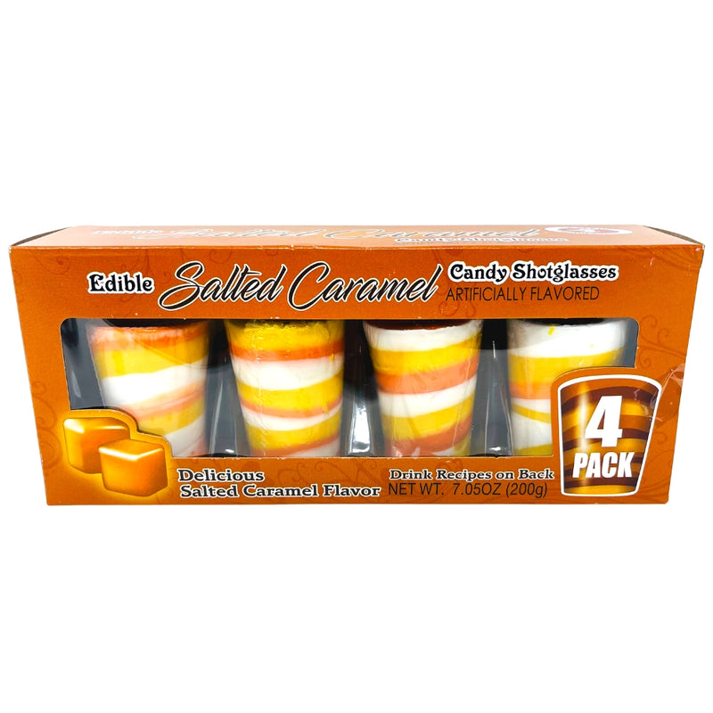 Hilco Edible Candy Shotglass Salted Caramel - 200g - Christmas Candy - Christmas Treats - Christmas Sweets - Salted Caramel - Salted Caramel Candy - Hilco - Hilco Candy