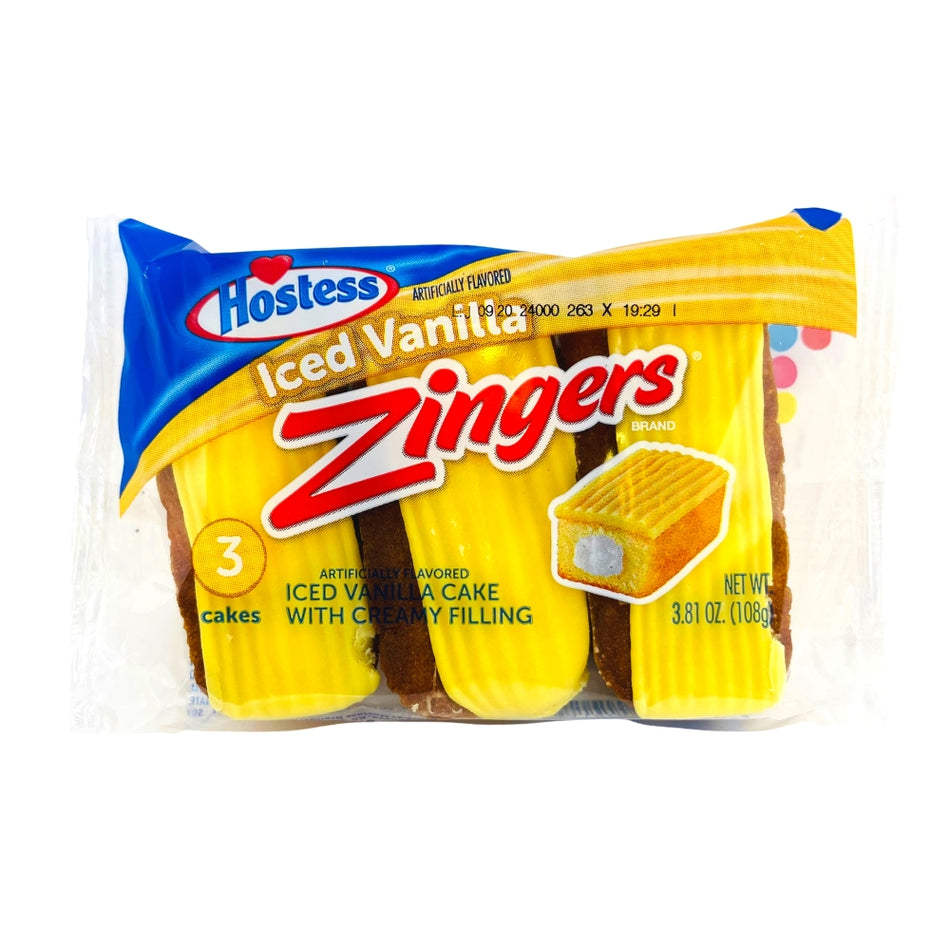 Hostess Zingers Iced Vanilla 108g - American Snacks