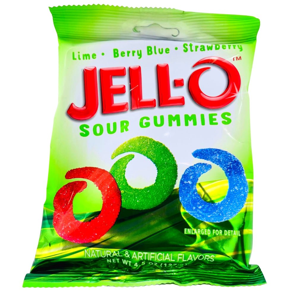 Jell-O Sour Gummies - 127g - Jell-O - Jello - Sour Candy - Sour Gummies - Jello Sour Gummies - Jell-O Sour Gummies - Jell-O Candy - Jello Candy