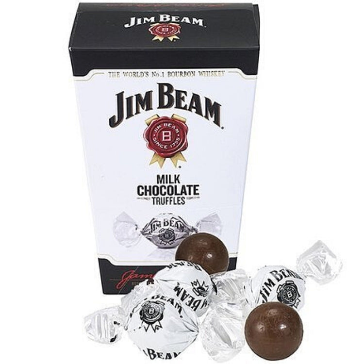 Jim Beam Chocolate Truffles Box whiskey infused alcohol chocolate adults bourbon cocoa infused milk chocolate truffle gift box stocking stuffer dad gift fathers day specialty flavour candy 