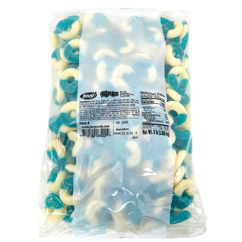Jovy Gummy Rings Blue Raspberry - 5lbs