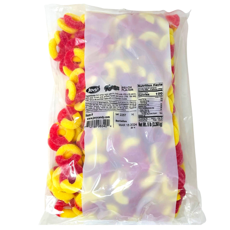 Jovy Gummy Rings Peach - 5lbs