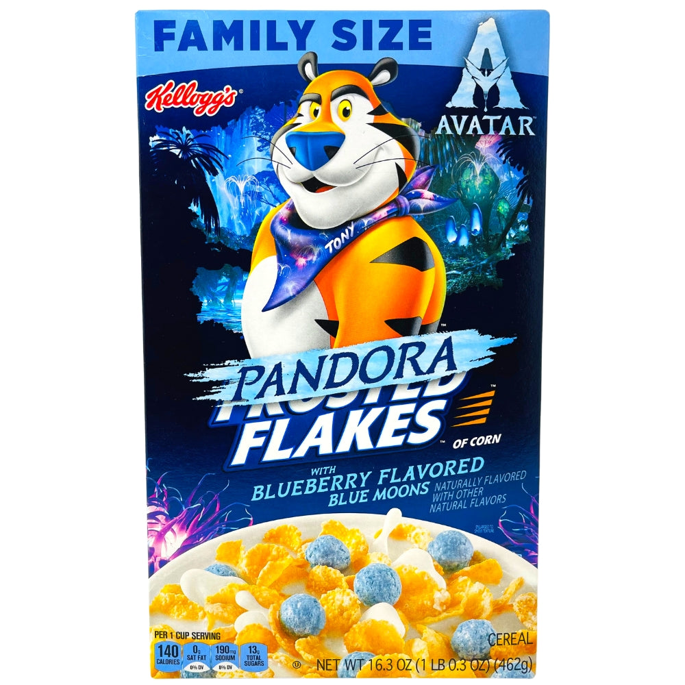 Kellogg's Frosted Flakes Pandora Blueberry Family Size Cereal - 462g - American Cereal 