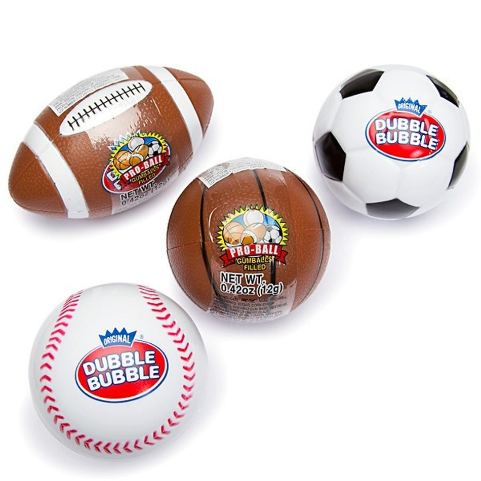 Kidsmania Dubble Bubble Pro-Ball - .42oz candy toy kids sports baseball baseball soccer basketball
