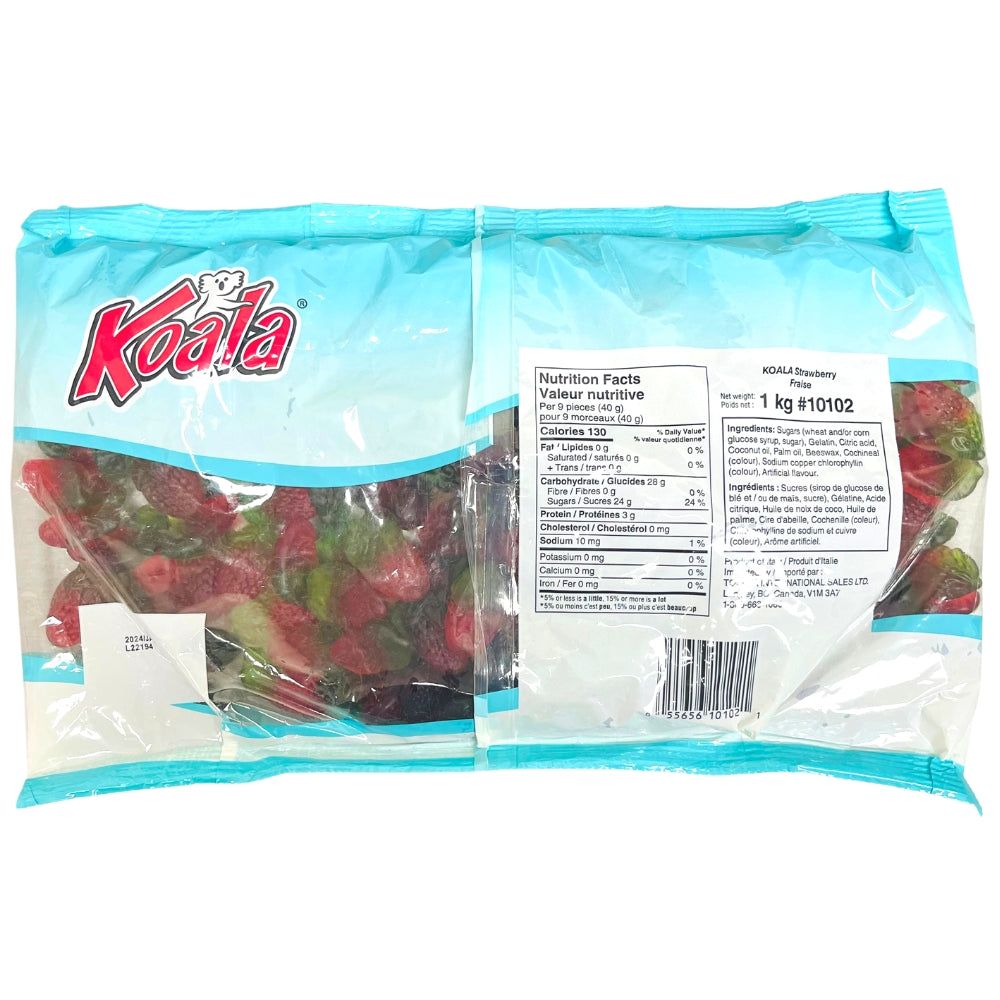 Koala Strawberries Gummies - 1kg - Bulk Candy