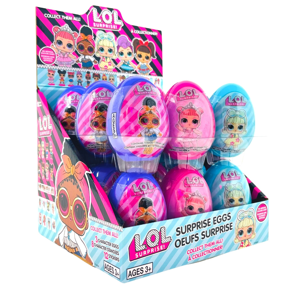 LOL Surprise 3D Egg - 10g  - Full Display - LOL Candy - LOL Doll Candy - LOL Doll - LOL Surprise 3D Egg - LOL Chocolate Egg - Chocolate Egg - Super Egg - 3D Chocolate Egg