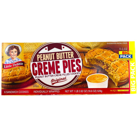 Little Debbie Peanut Butter Creme Pies - 528g - American Snacks from Little Debbie