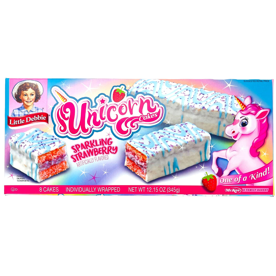 Little Debbie Unicorn Cakes Sparkling Strawberry - 345g - American Snacks
